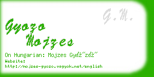 gyozo mojzes business card